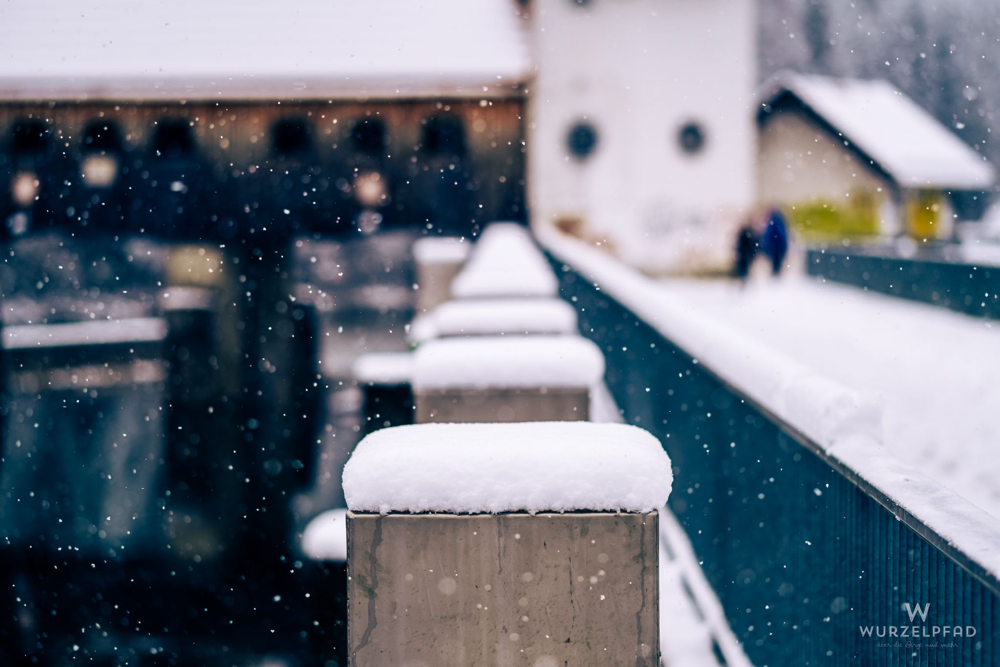 Ickinger Wehr im Schneefall